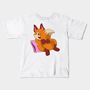 Fox at Sleeping with Pillow Kids T-Shirt